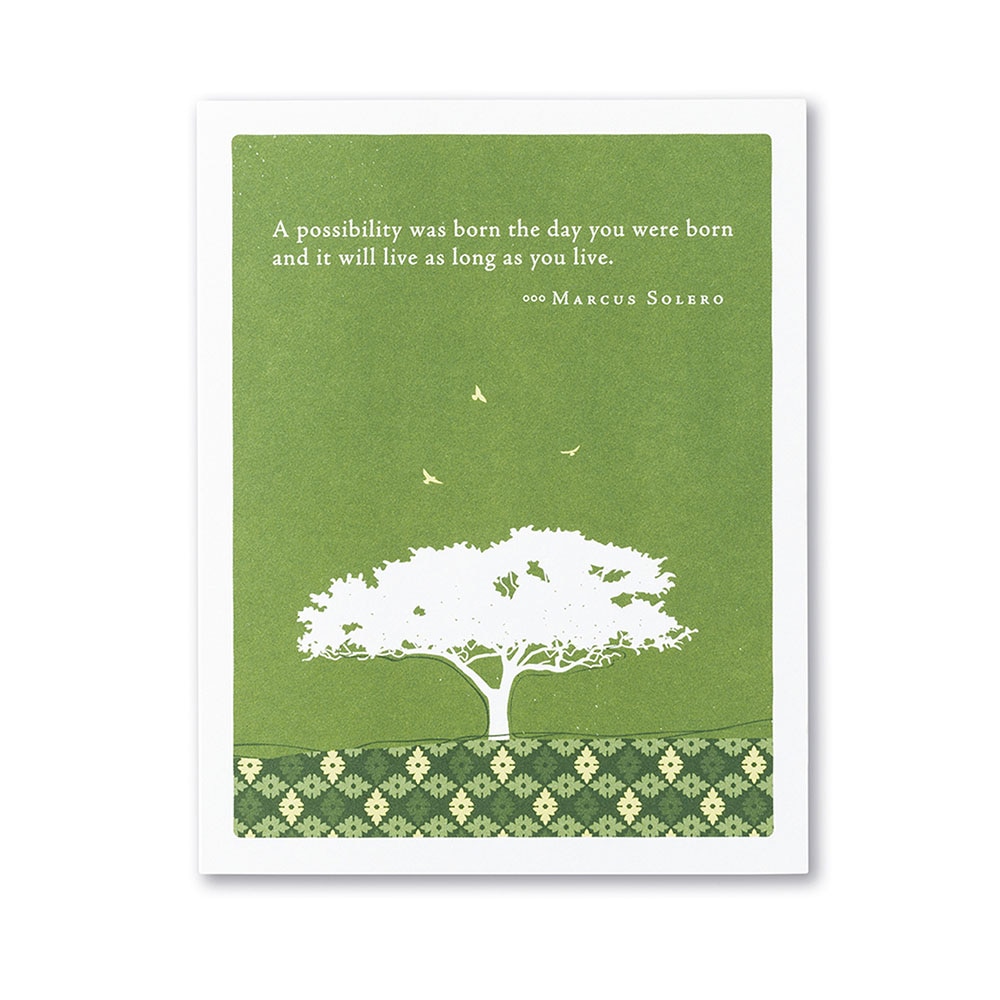 Positively Green, Greeting Card - Birthday, Gifts, A Possibility Was Born, 90947